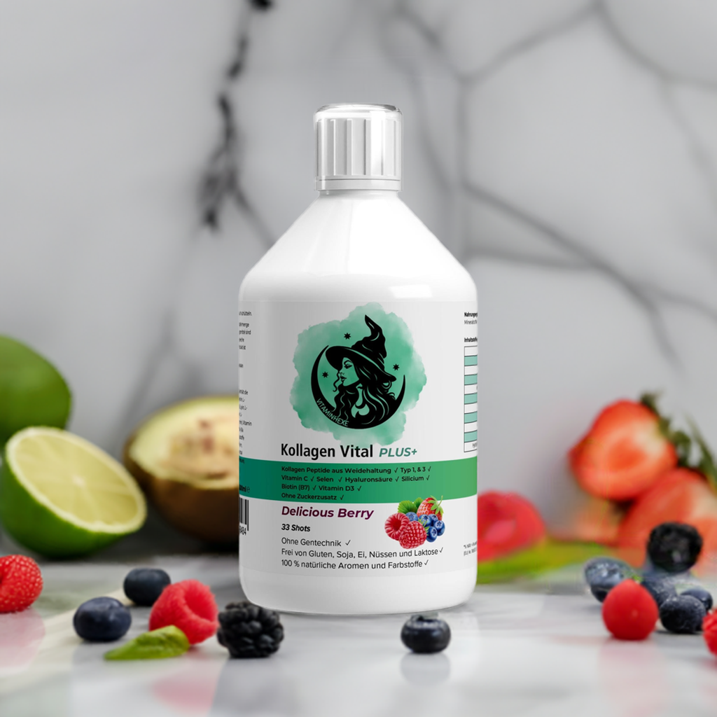 Kollagen Vital PLUS+ Shots - Wild Berry - - Typ I, III 500ml